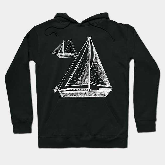 Old Ocean Boat Sailing Boat Lover Hoodie by swissles